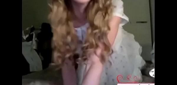  Sexy schoolgirl caresses herself(webcam,chaturbate,bongacams)